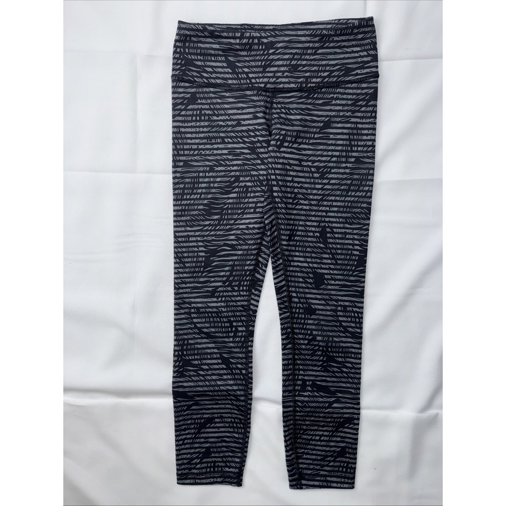 Lululemon Wunder Under Pant‎ Full-On Luon Roll Down Stripe Play Slate Black 4 - Picture 3 of 8